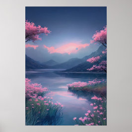 Póster El fluir suave de un río tranquilo