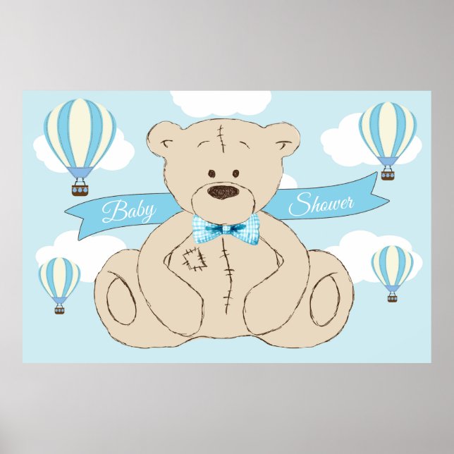 Póster El fondo del osito de peluche, es un niño, una duc (Frente)