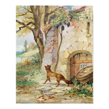 El Fox y las uvas, ilustracion para