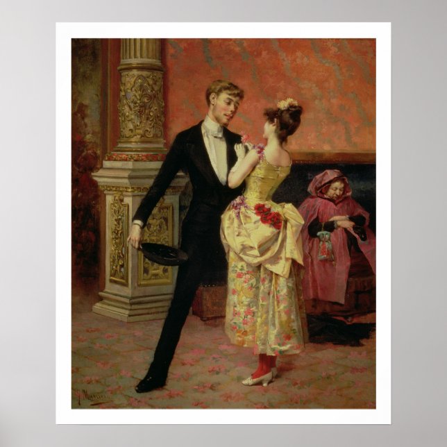 Póster El Foyer del Teatro Lyceum (aceite sobre lienzo) (Frente)