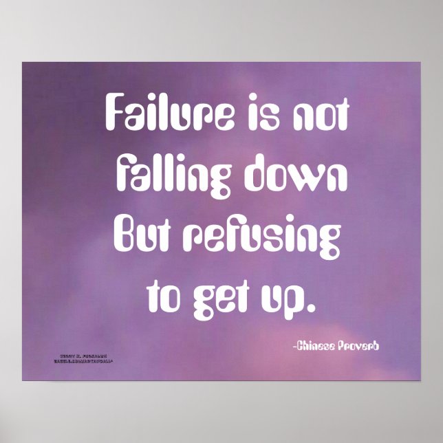 PÓSTER EL FRACASO NO ESTÁ CAYENDO EN EL POSTER DE PROVERB (Frente)