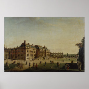 Póster El frente del jardín del castillo de la ciudad,