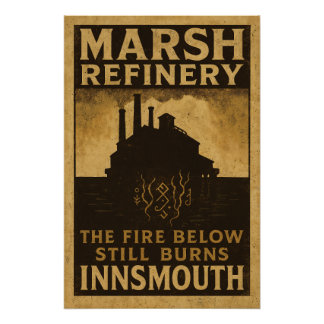 Póster El fuego bajo todavía arde – Refinería Marsh