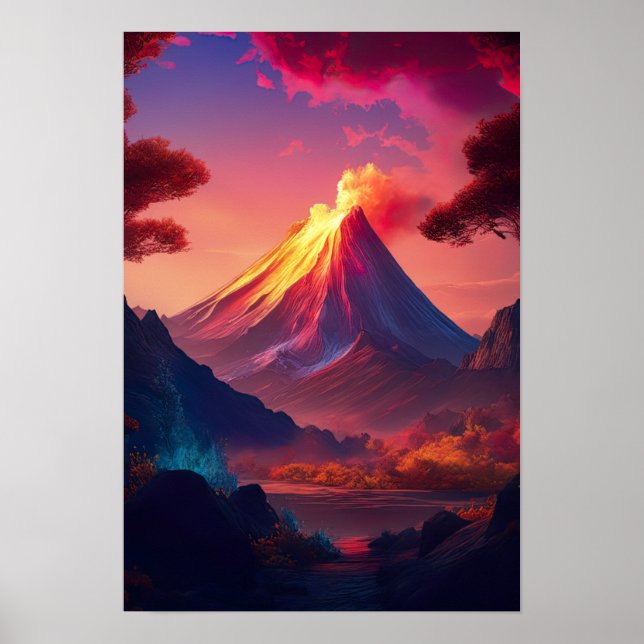 Póster El fuego volcánico, un atardecer de Criminson (Frente)