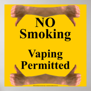 Póster El fumar contra la muestra de Vaping
