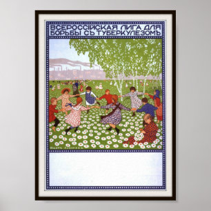 Póster El Fundraising ruso para la tuberculosis 1914