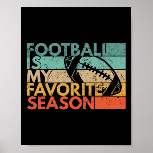 Póster El Fútbol Es Mi Fútbol Retro Vintage De Temporada 