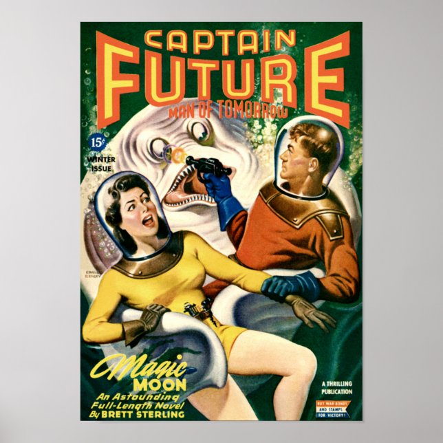Póster El futuro del capitán y el blanco Gooey Blob (Frente)
