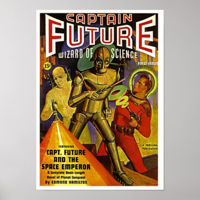 Póster El futuro del capitán y el emperador espacial (Frente)