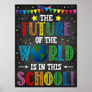 Póster El Futuro Del Mundo En Este Poster Escolar