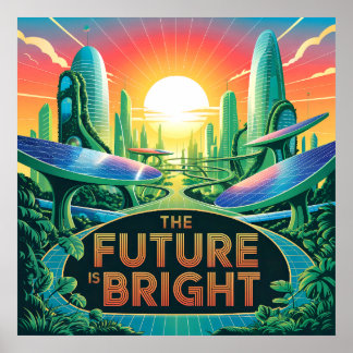 Póster El futuro es brillante - Poster de Solarpunk