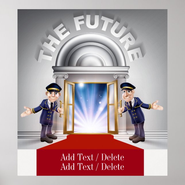 Póster El futuro: negocios, graduación, Boda, etc. (Frente)
