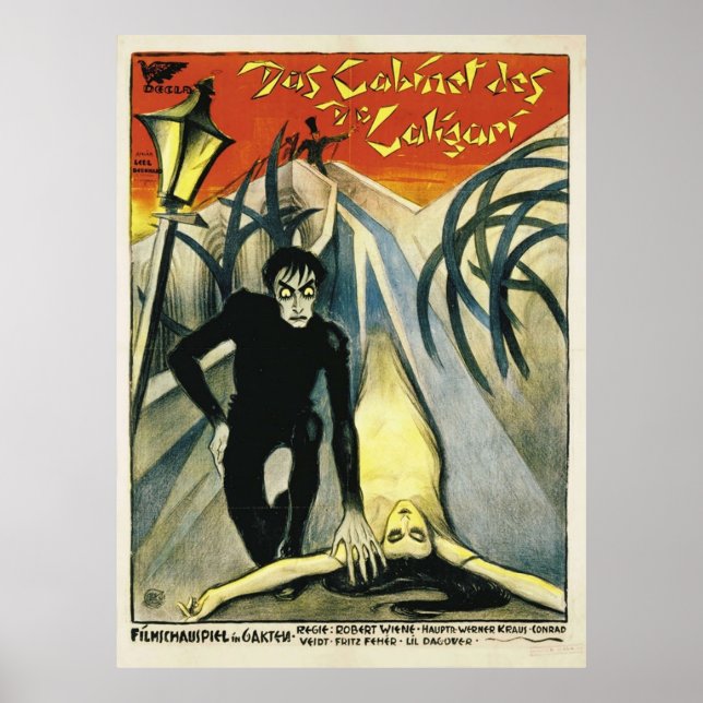 Póster El gabinete de la película del Dr. Caligari (Frente)