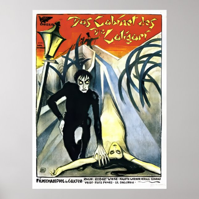 Póster El Gabinete del Dr. Caligari 1920 Restaurado (Frente)