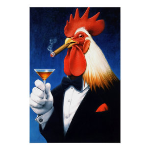 Póster El gallo del dapper   Gracioso Club de Caballeros