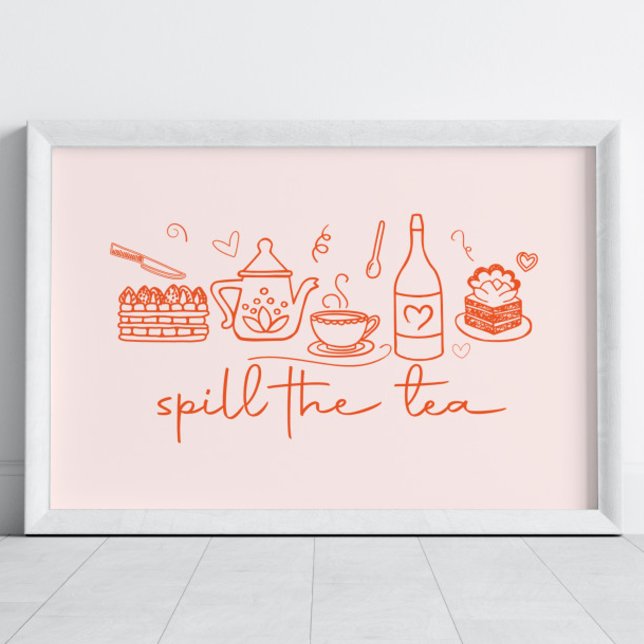 Póster El garabato caprichoso derrame el té, la cocina Fi (Subido por el creador)