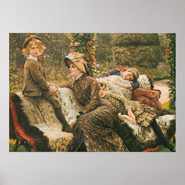 Póster El Garden Bench James Tissot Bella Artes (Frente)