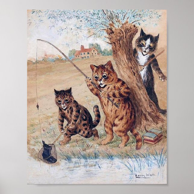 Póster El gato atrapó las botas, Louis Wain (Frente)