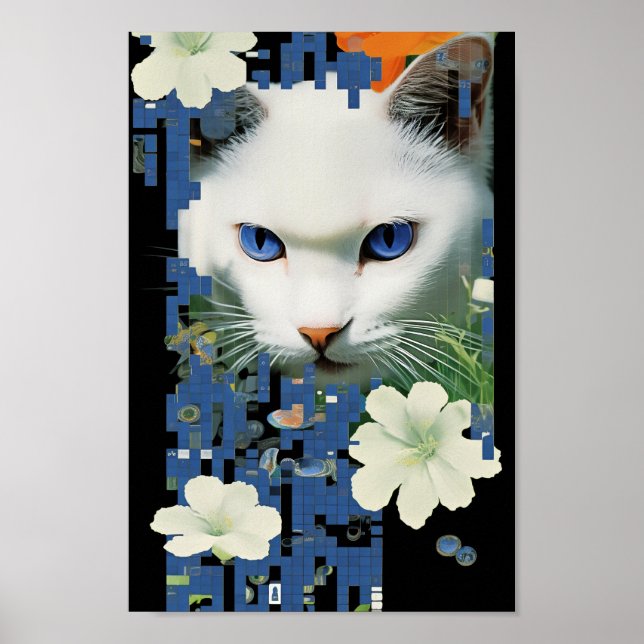 Póster El gato blanco (Frente)