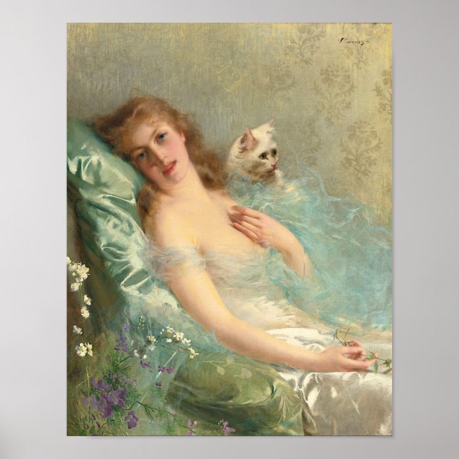 Póster El gato blanco (1891) (Frente)