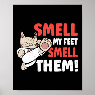Póster ¡El Gato De Artes Marciales Me Olía Los Pies! Funn