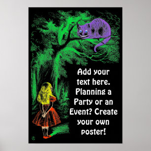 Póster "El gato de Cheshire" de "Alice in Wonderland"