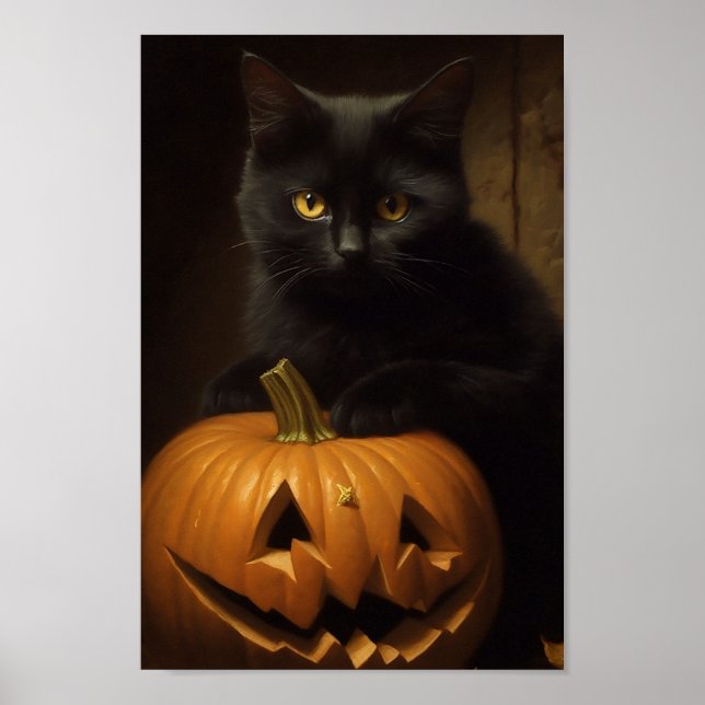 Póster El gato de Halloween (Frente)