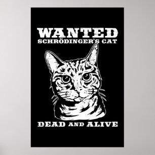 Póster El gato de Schrodinger buscado vivo o muerto