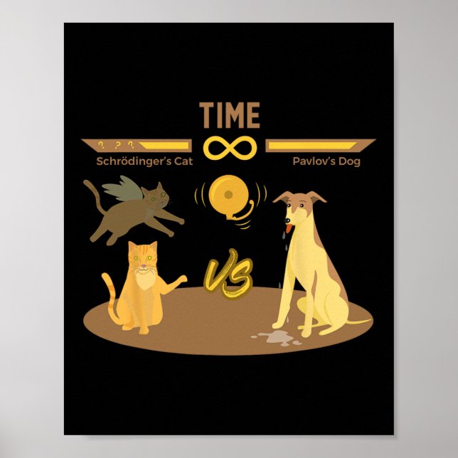 Póster El Gato de Schrodinger Vs. El Perro de Pavlov Dive (Frente)