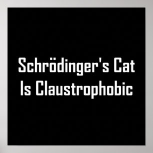 Póster El gato de Schrodingers es claustrofóbico