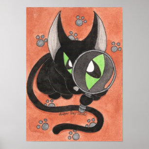 Póster El gato del ónix 'algo es Afoot