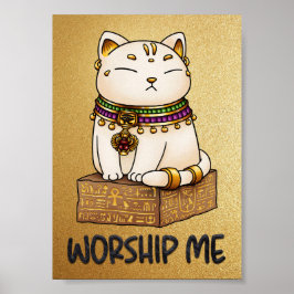 Póster El gato egipcio Dios me adoró