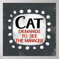 El Gato Exige Ver El Gestor Poster Wall Art