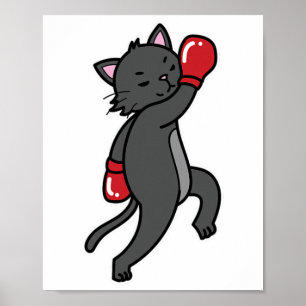 Póster El gato hace el boxeo