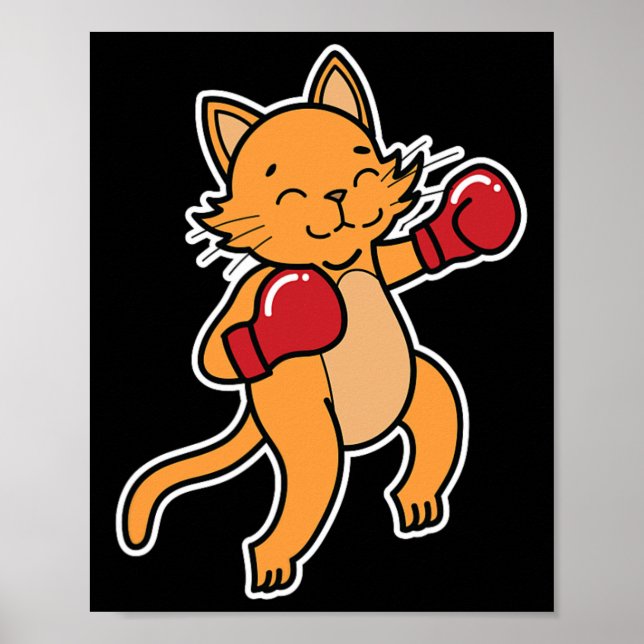 Póster El gato hace el boxeo 1 (Frente)