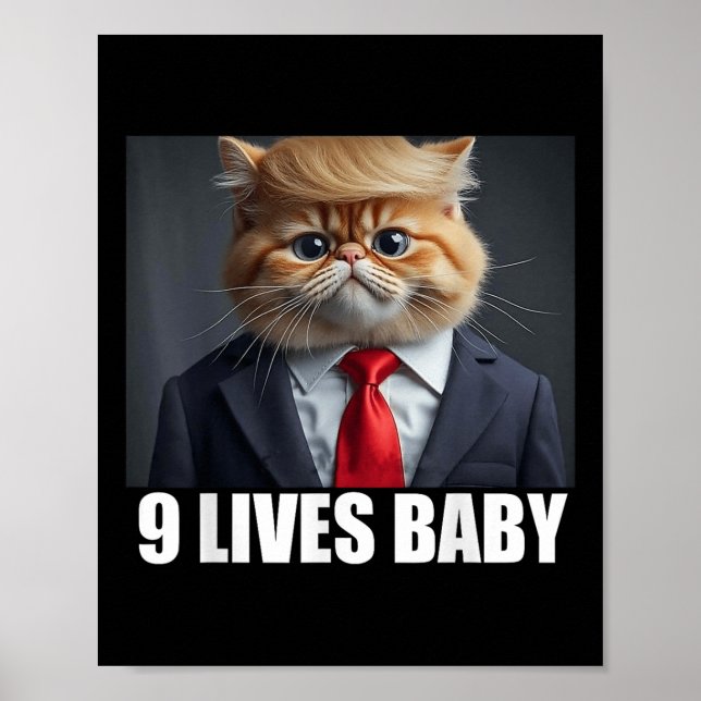 Póster El gato Trump 9 vive a un bebé (Frente)