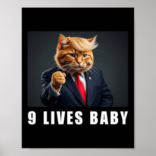 Póster El gato Trump 9 vive al bebé Trump Ganó la victori