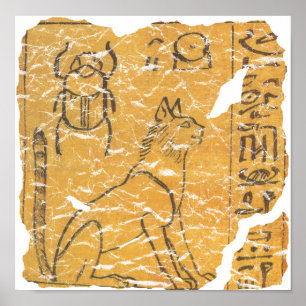 Póster El gato y el pañuelo de la Antigua Egipto