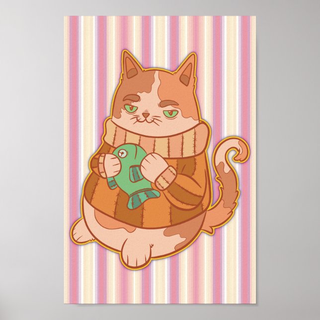 Póster El gato y el pescado (Frente)