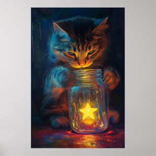 Póster El Gato y La Estrella Un Sueño Esperando ser Libre