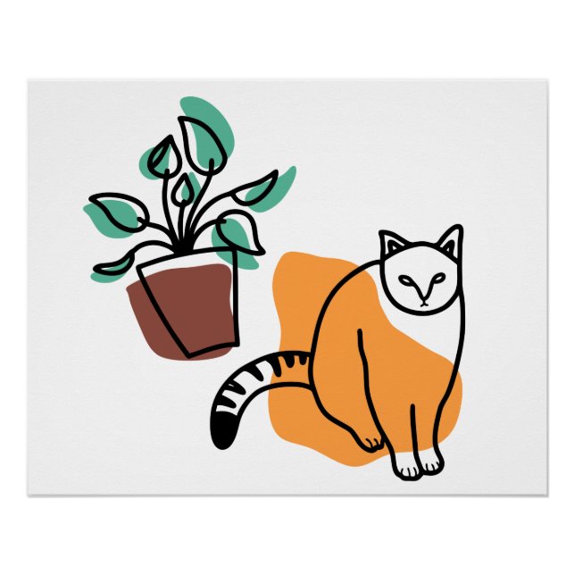 Póster El gato y la planta (Anverso)