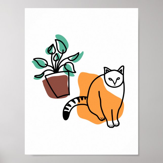 Póster El gato y la planta (Frente)