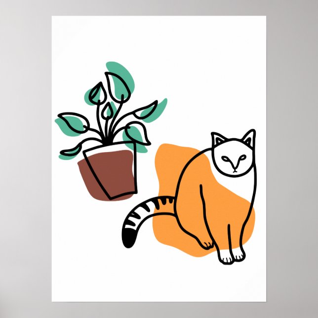 Póster El gato y la planta (Frente)