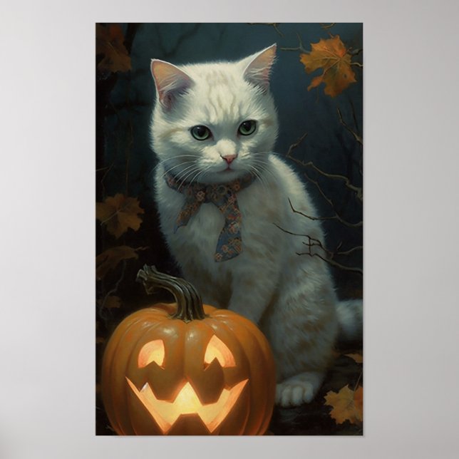 Póster El gato y su calabaza (Frente)