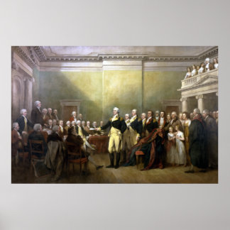 Póster El General Washington renuncia a su Comisión