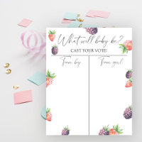 El género de Berries revela la gráfica de niño o C