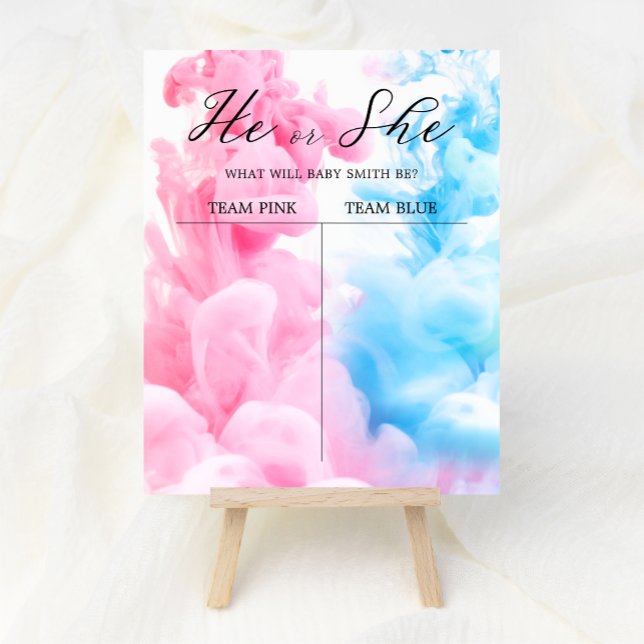 Póster El género de los bebés con humo rosa y azul revela (Subido por el creador)