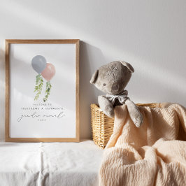 Póster El género de los globos rosa y azul revela la bien