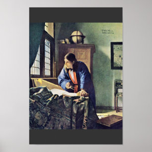 Póster El Geógrafo, De Johannes Vermeer.