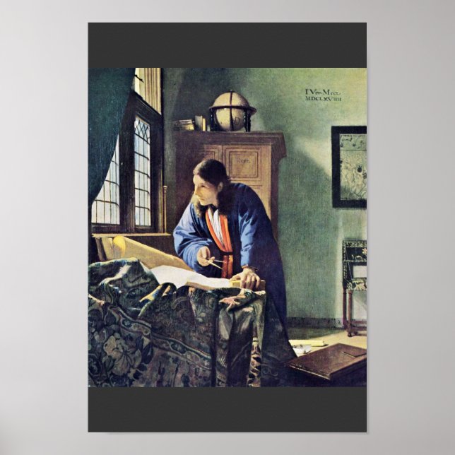 Póster El Geógrafo, De Johannes Vermeer. (Frente)